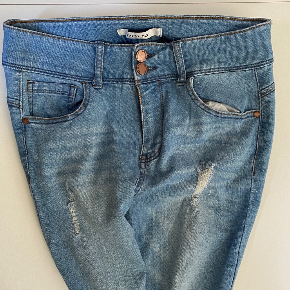 C’est To1 high waisted skinny jeans